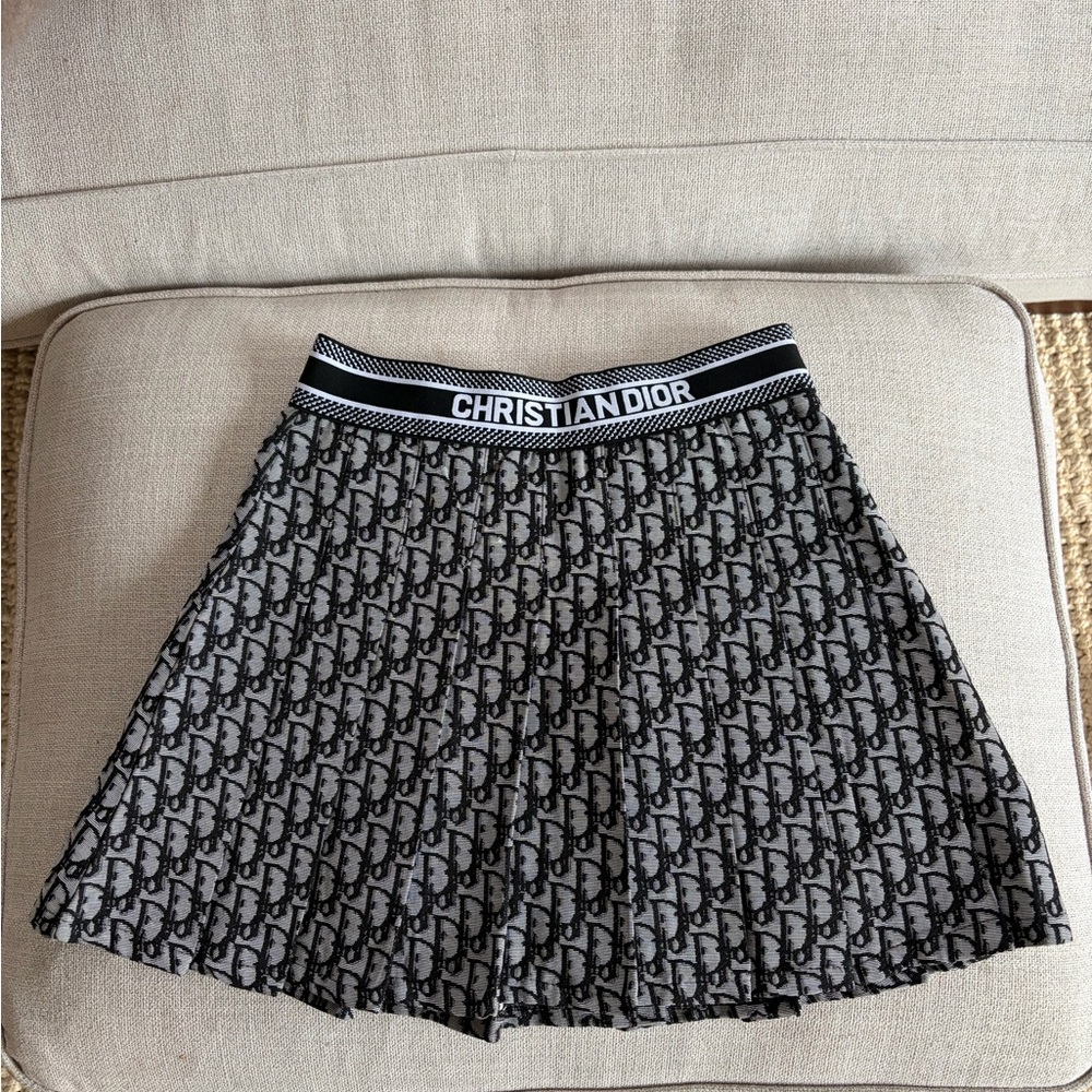 Christian Dior Monogram Logo A-Line Mini Skirt M